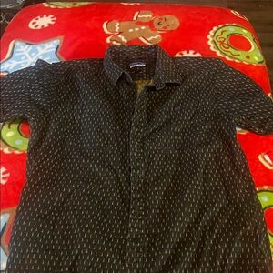 Patagonia Black Shirt with Gold Pattern